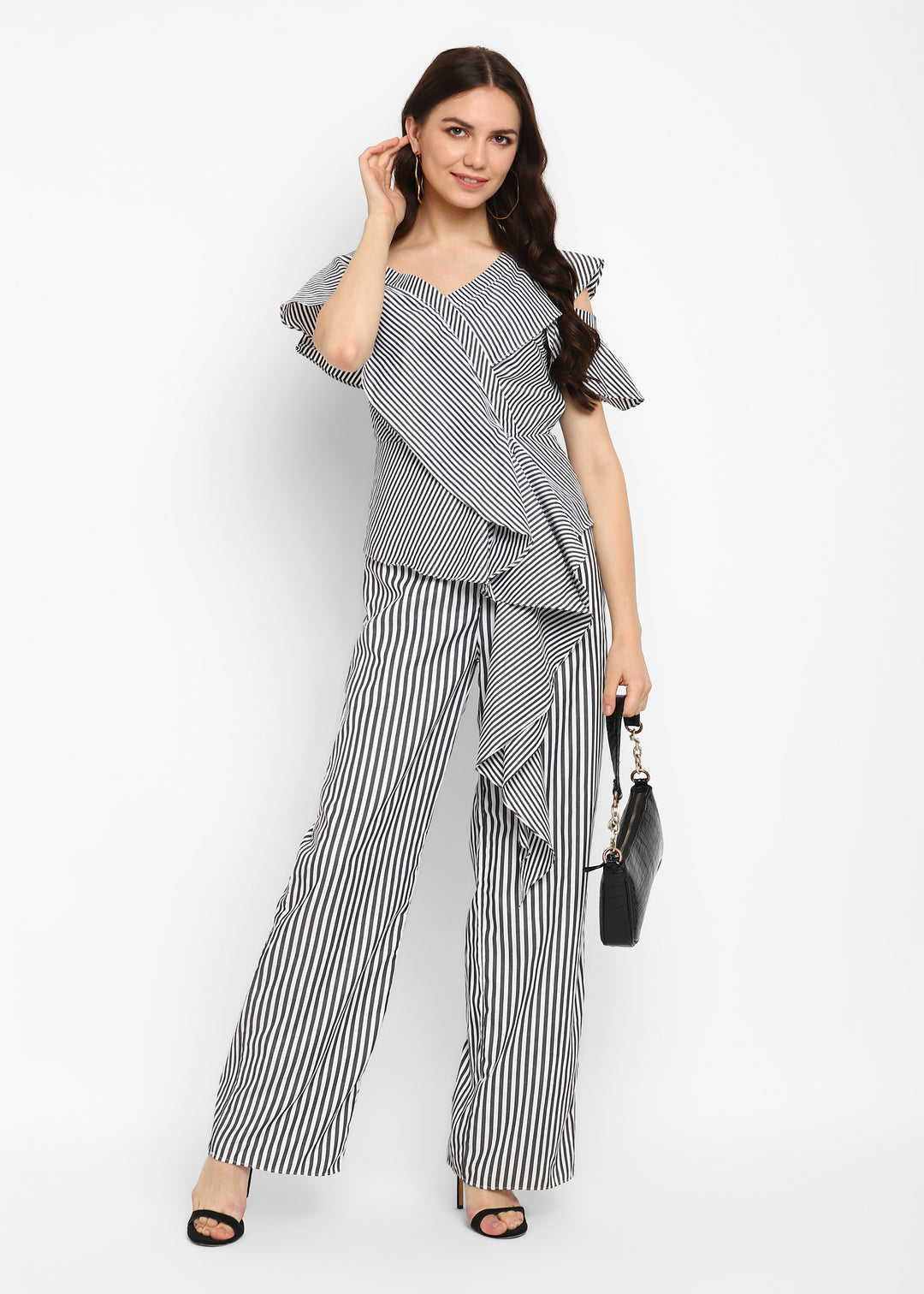 Asymmetrical Stripe Jumpsuit