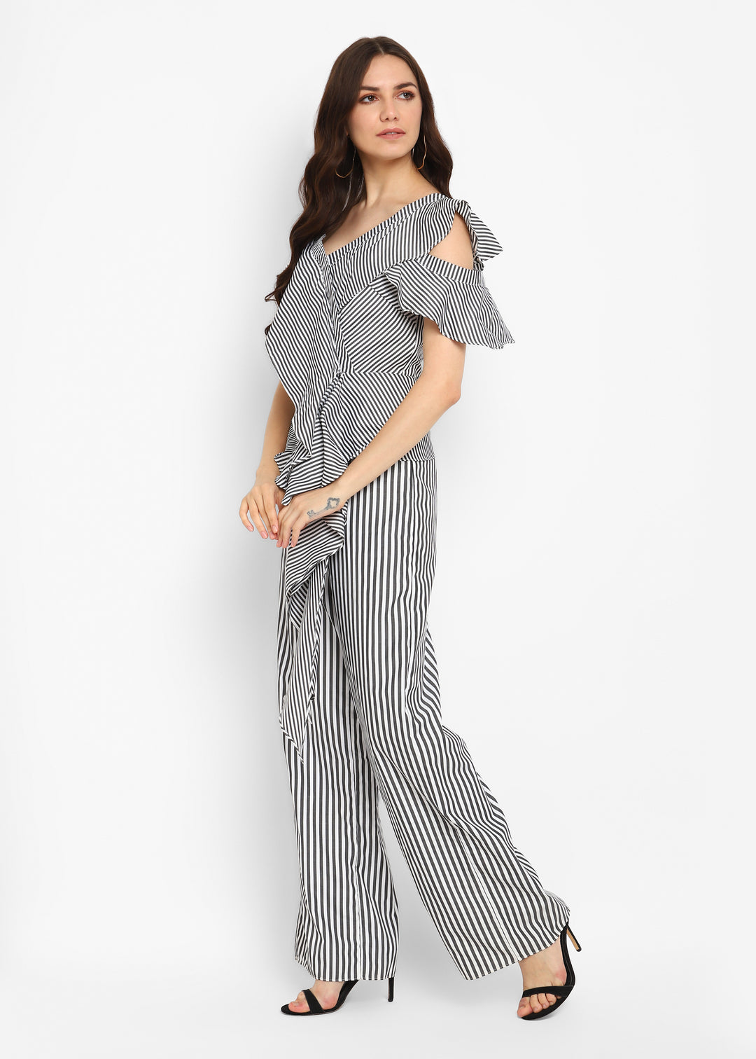 Asymmetrical Stripe Jumpsuit