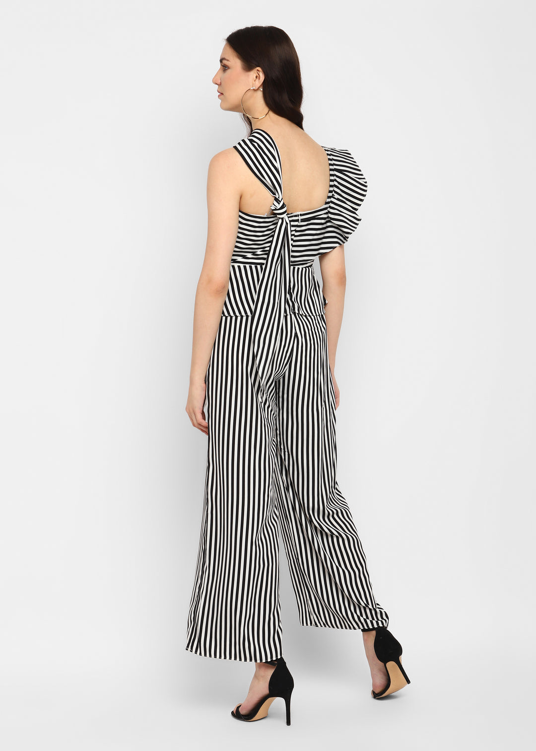 Ruffled Stripe Jumpsuit