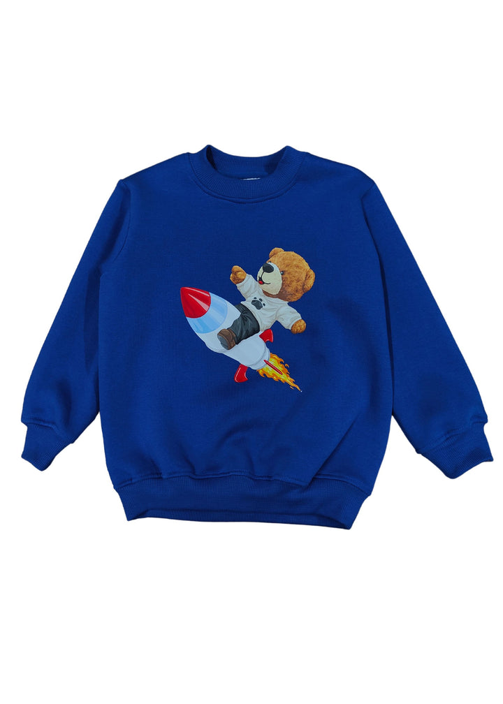 Rocket Teddy Fleece Kids Sweatshirt