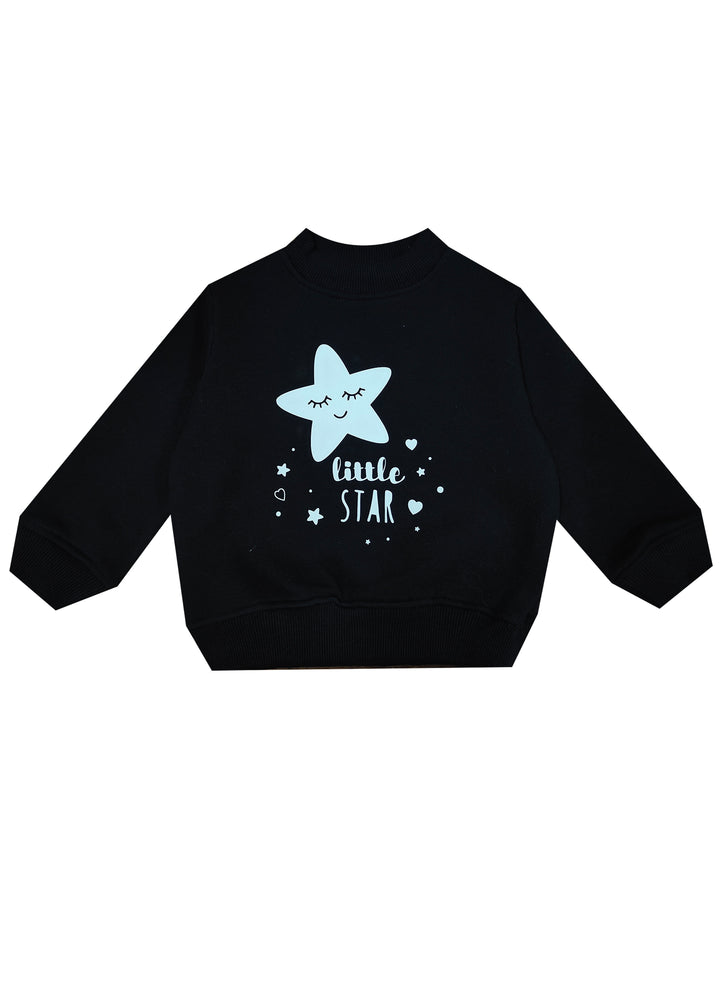 Glow In The Dark Little Star Warm Fleece Kids Sweatshirt