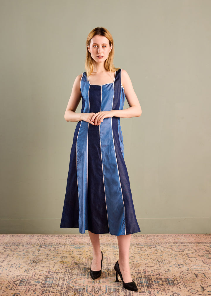 Denim Dress with Pockets