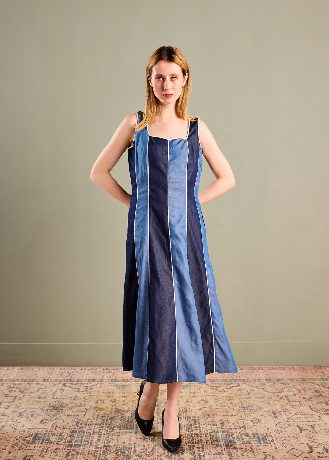 Denim Dress with Pockets