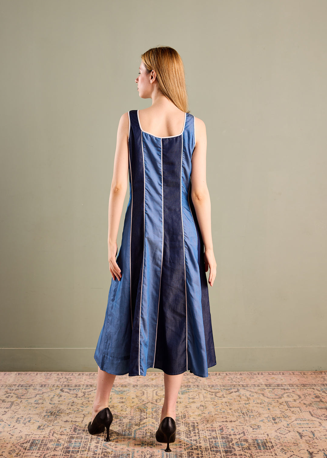 Denim Dress with Pockets