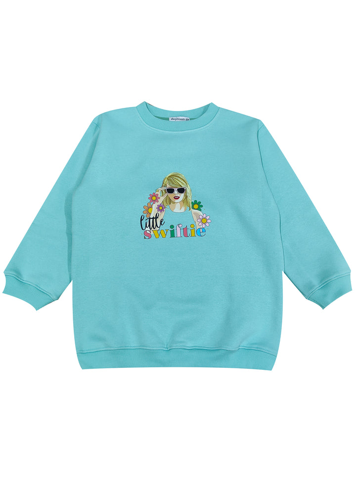 Swiftie Print Long Sleeve Kids Sweatshirt