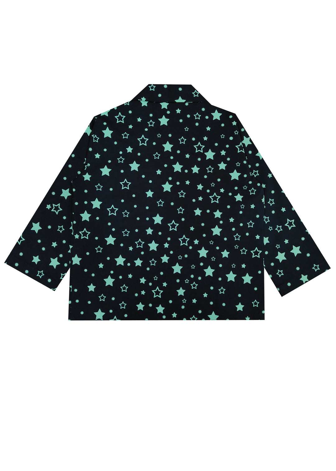 Glow in the Dark Stars Print Long Sleeve Kids Night Suit