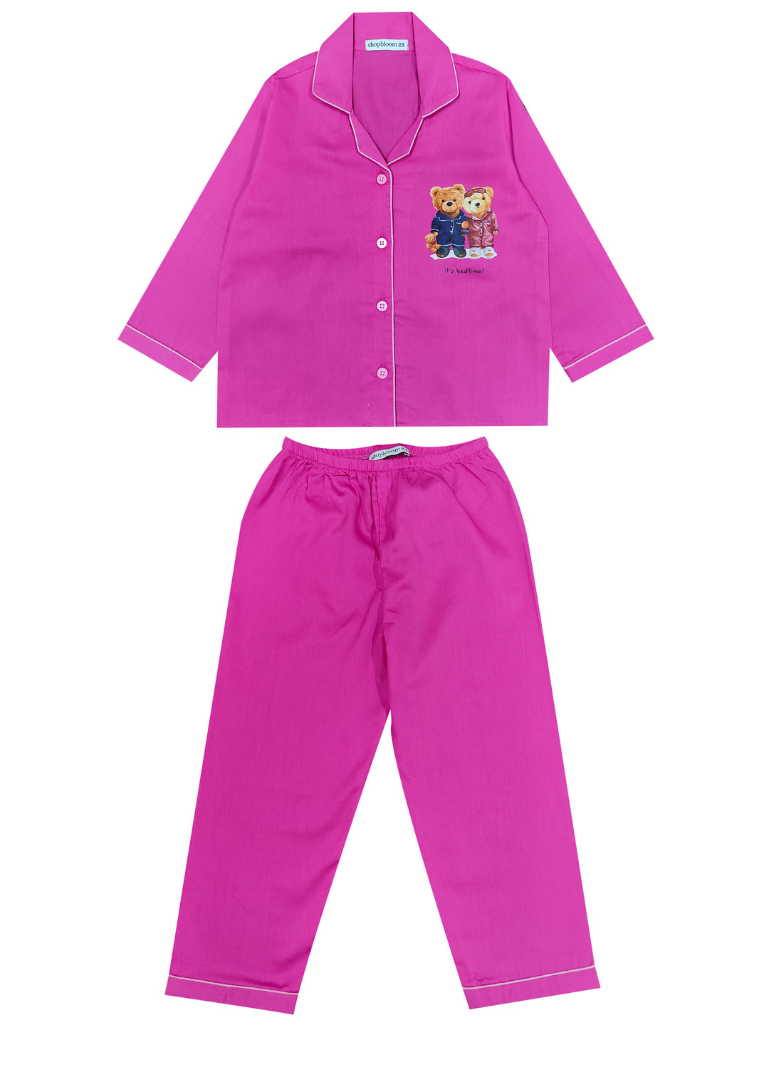 Its Bedtime Teddy Long Sleeve Kids Night Suit