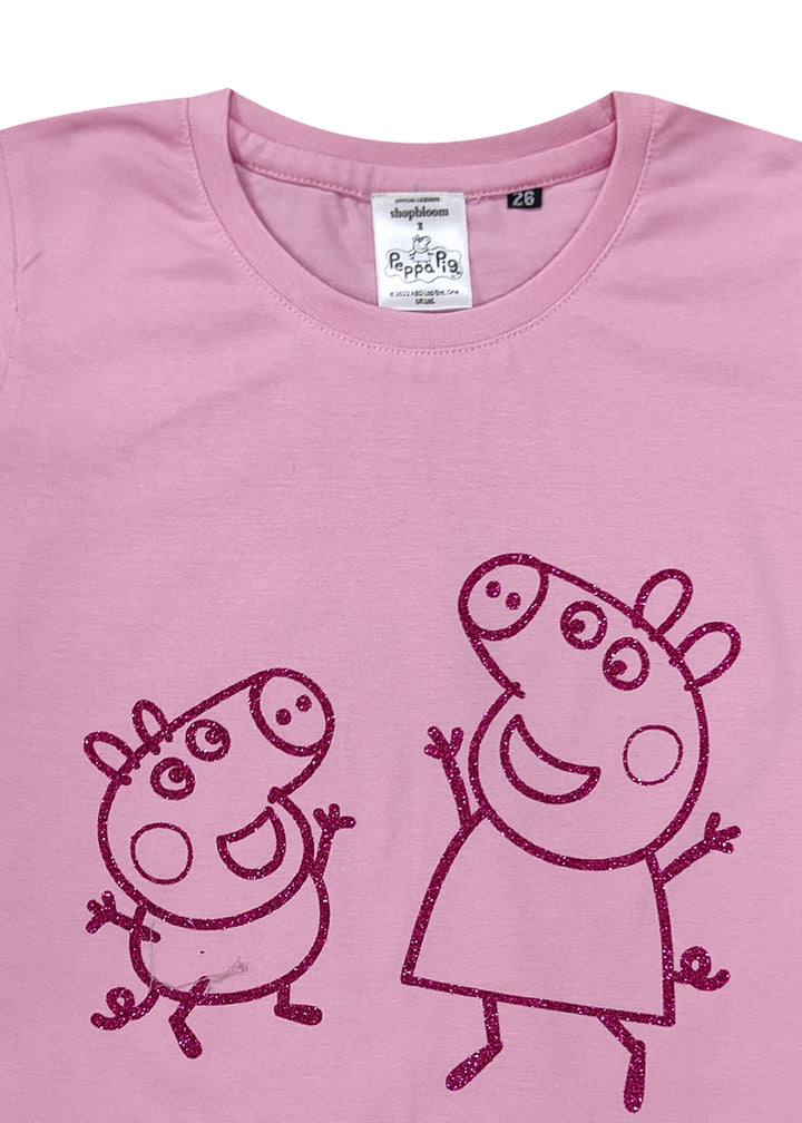 Peppa Pig Pink Glitter Kid's T-Shirt