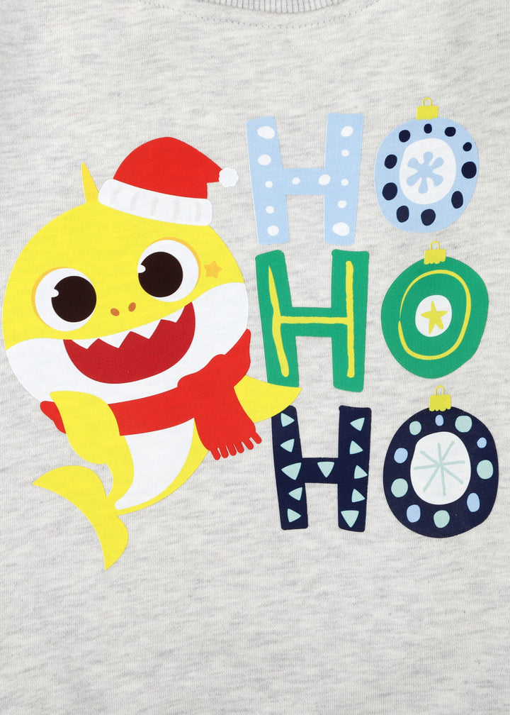 Baby Shark Ho Ho Ho Warm Fleece Kids Sweatshirt