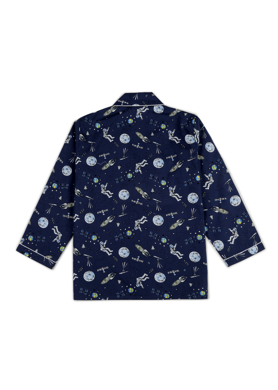 Space Print Long Sleeve Kids Night Suit