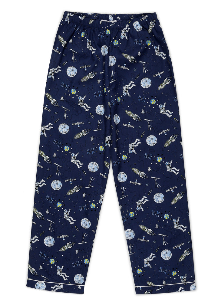 Space Print Long Sleeve Kids Night Suit