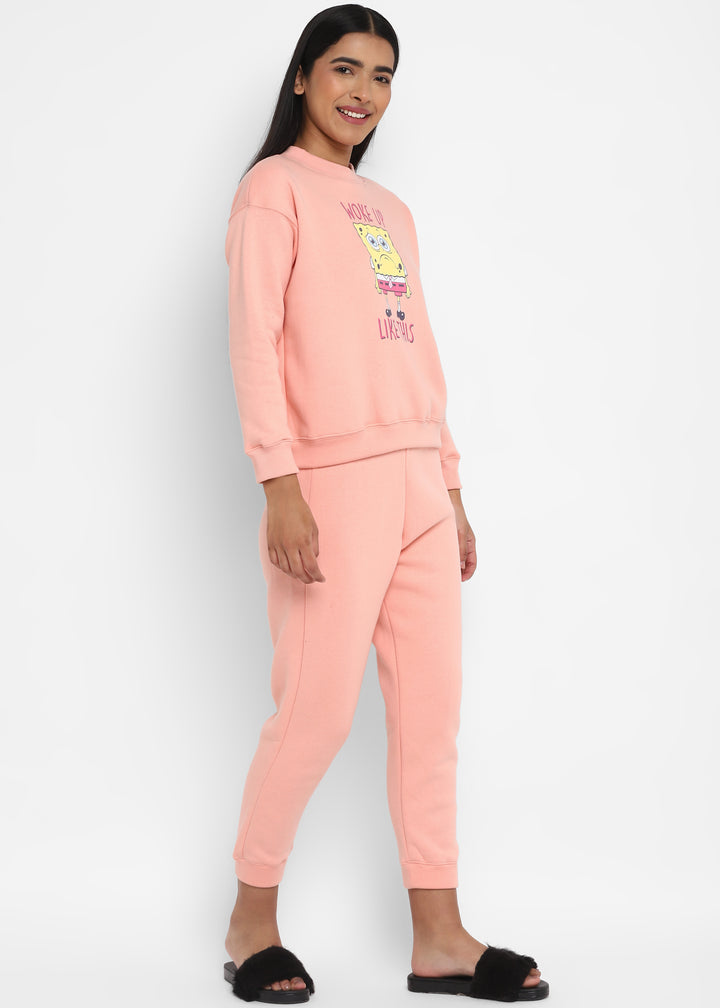 Woke Up Like This LightSalmon Long Sleeve Women's Co-ord Set - Shopbloom