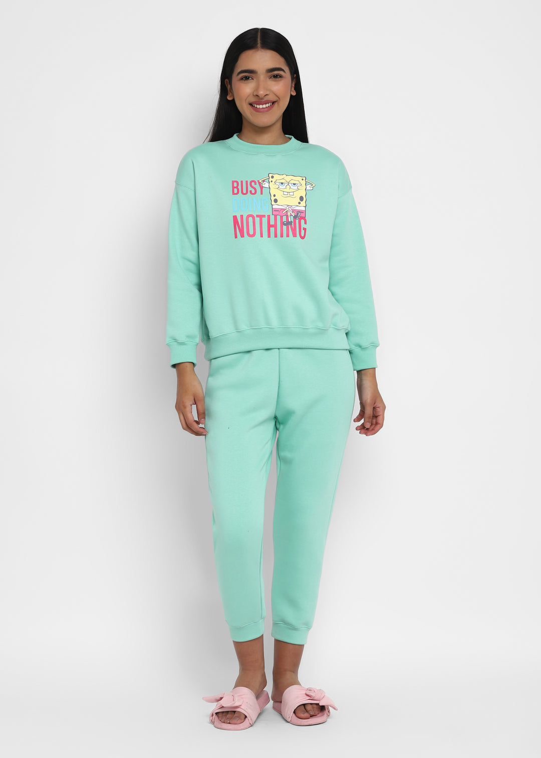 Busy Doing Nothing Long Sleeve Women's Co-ord Set - Shopbloom