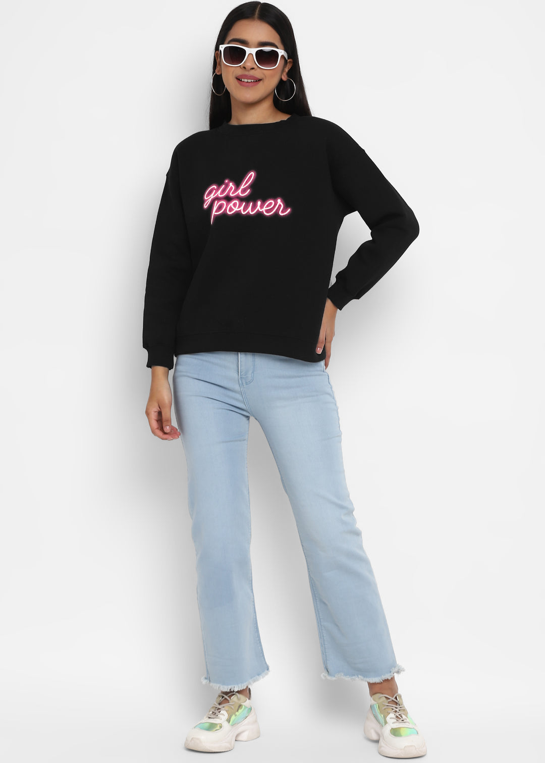 Girl Power Long Sleeve Women's Sweatshirt - Shopbloom