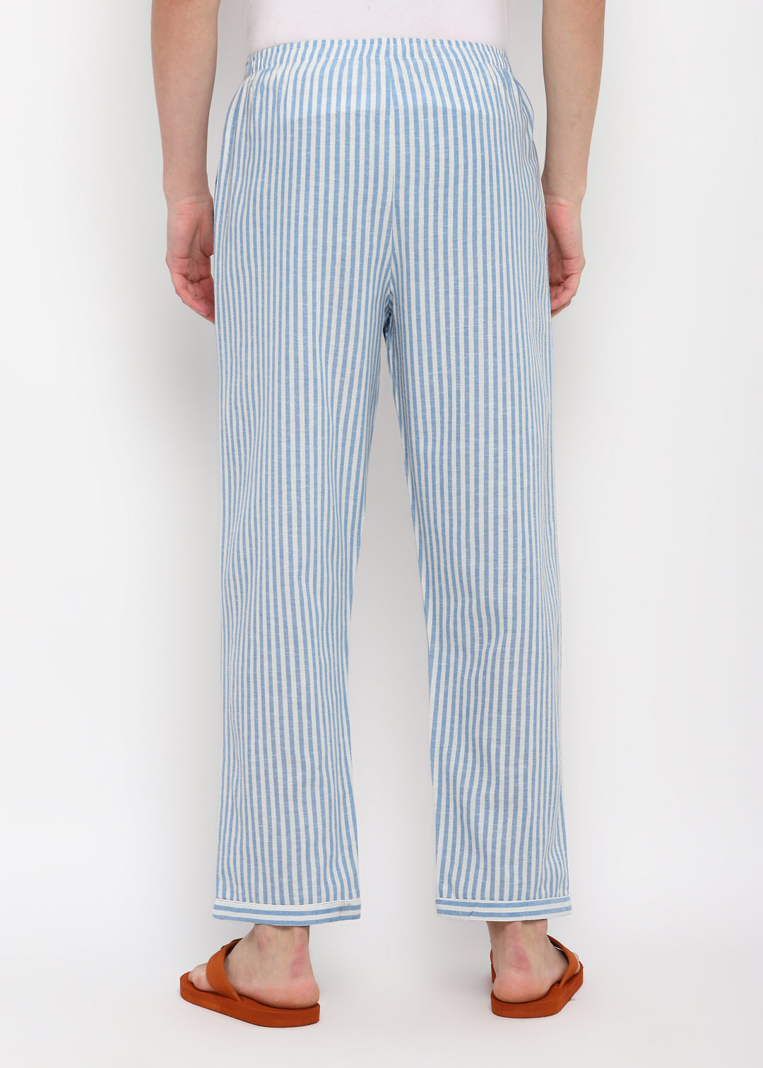 Bold Blue Stripes Cotton Men's Pyjama Bottoms