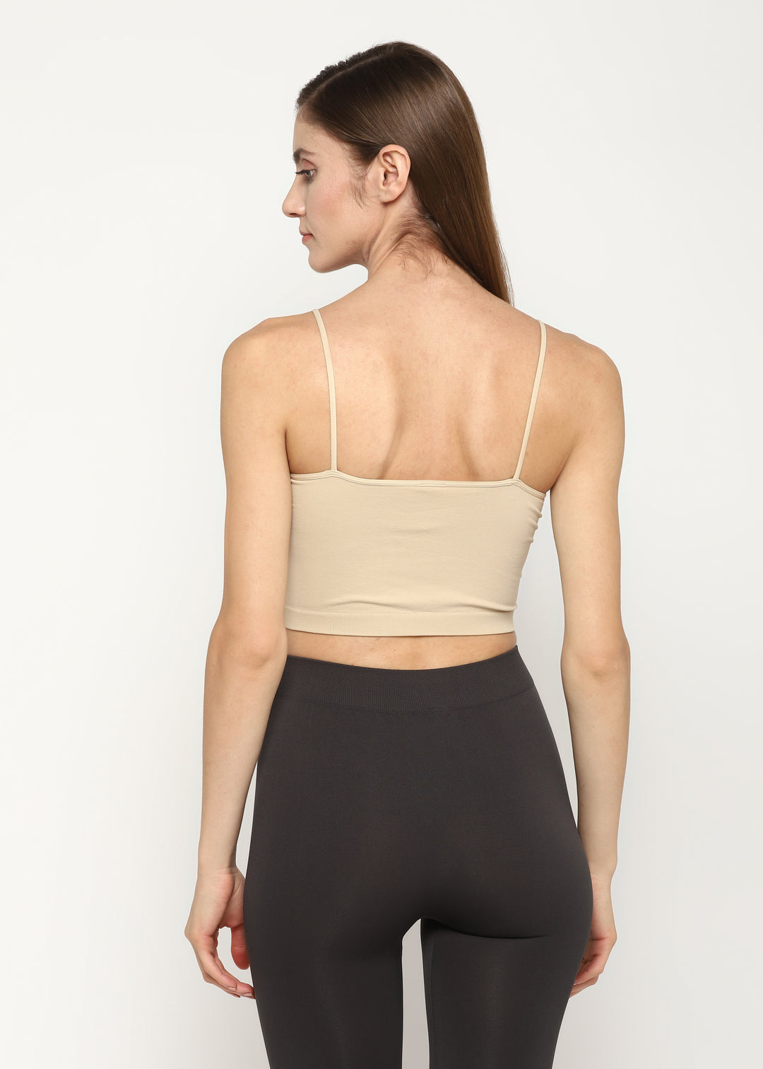 Seamless Beige Women's Bra Top - Shopbloom