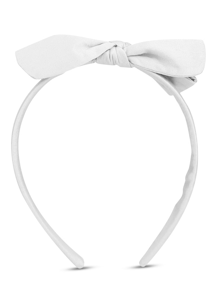 Light Grey Satin Hairband - Shopbloom