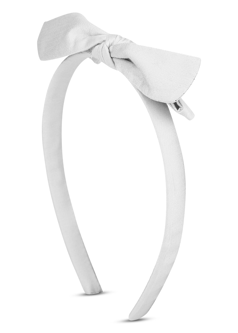 Light Grey Satin Hairband - Shopbloom