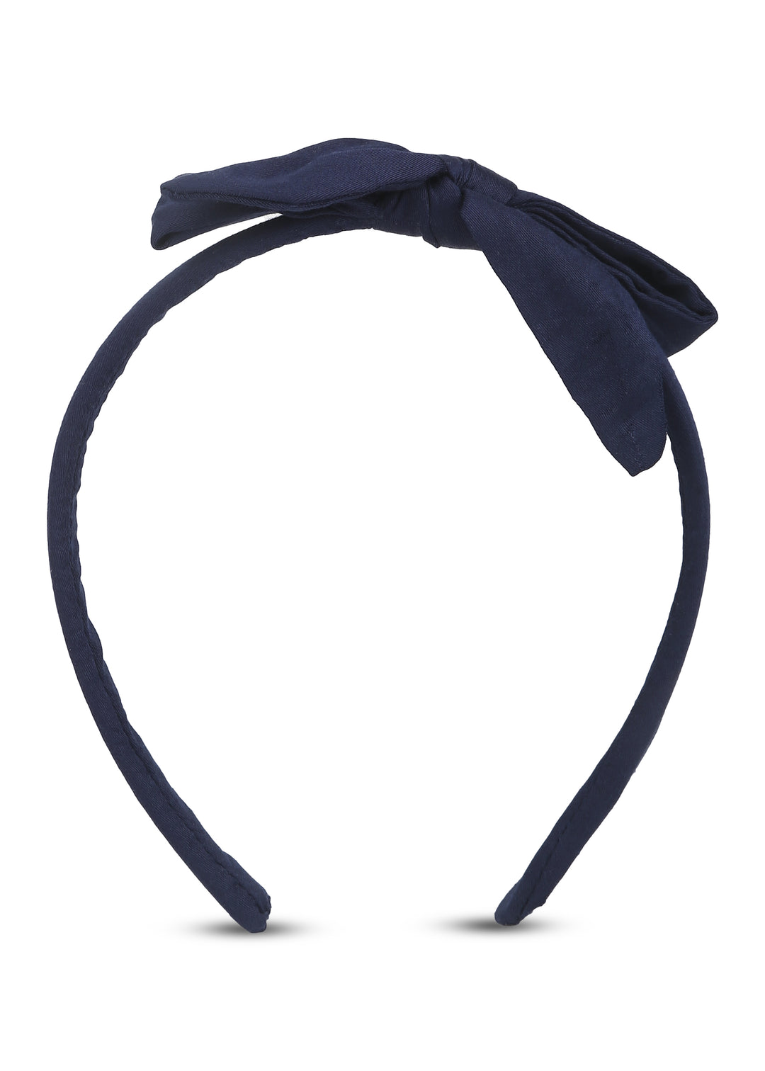 Navy Blue Satin Hairband - Shopbloom