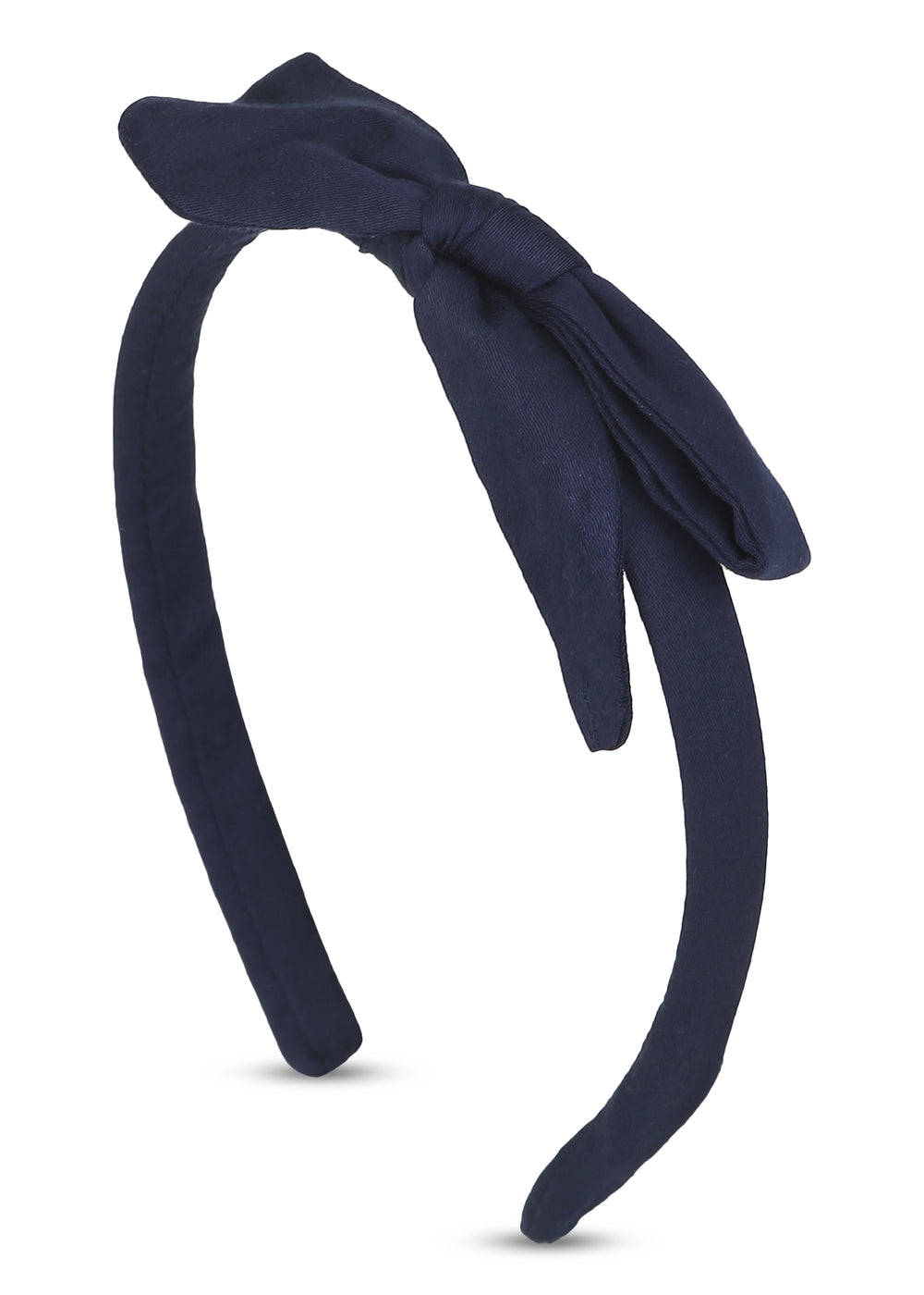 Navy Blue Satin Hairband - Shopbloom