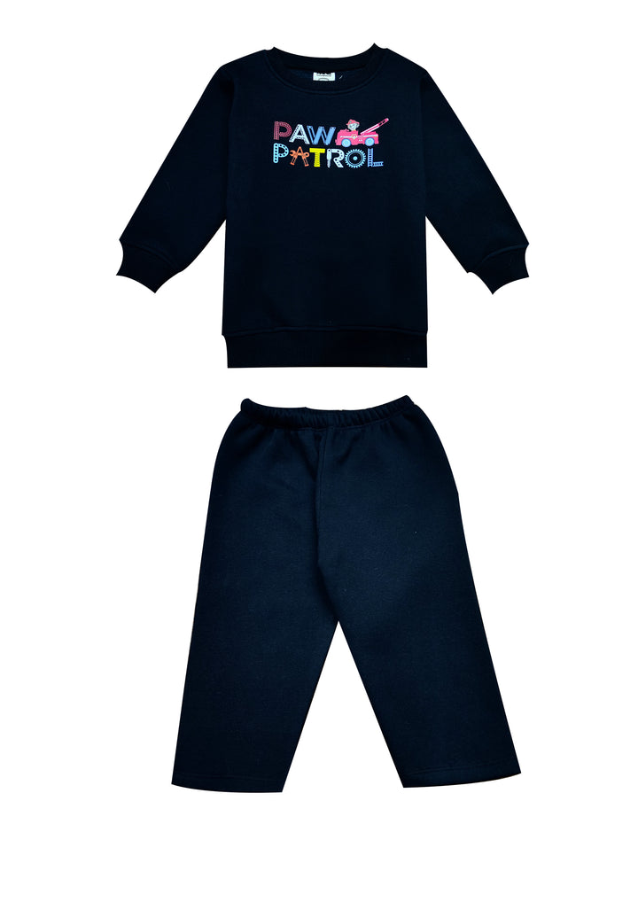 Paw Patrol Logo Print Cotton Fleece Kids Sweatshirt Set - Shopbloom