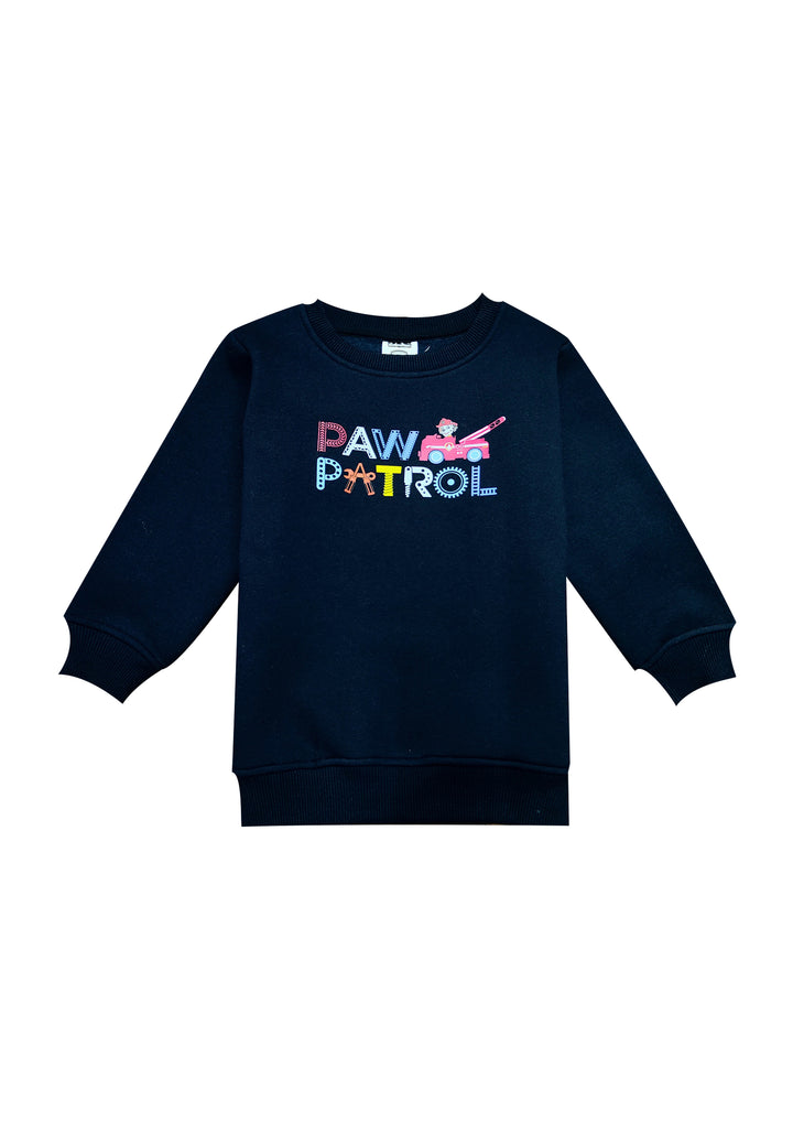 Paw Patrol Logo Print Cotton Fleece Kids Sweatshirt Set - Shopbloom