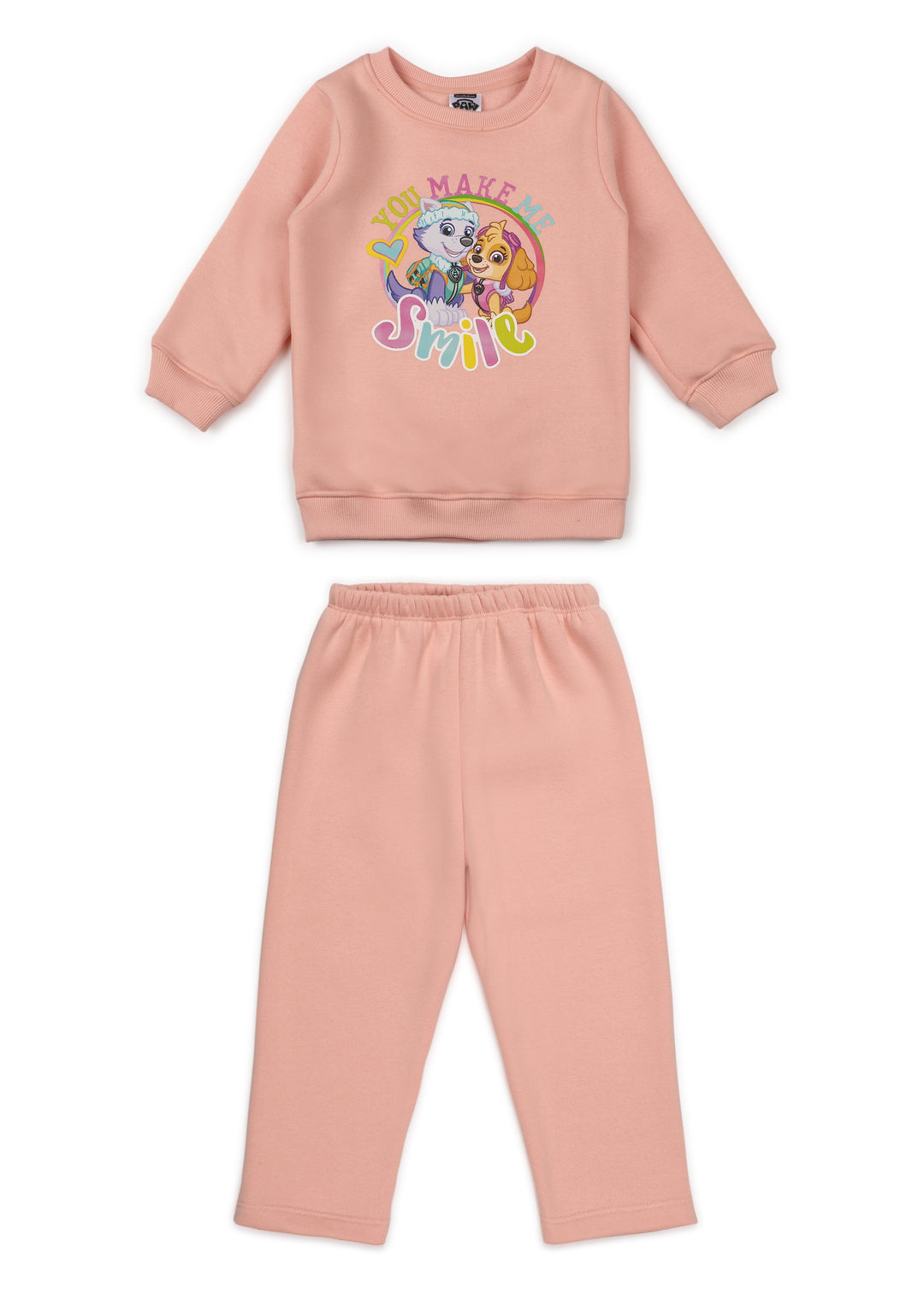 Paw Patrol Smile Print Cotton Fleece Kids Sweatshirt Set - Shopbloom