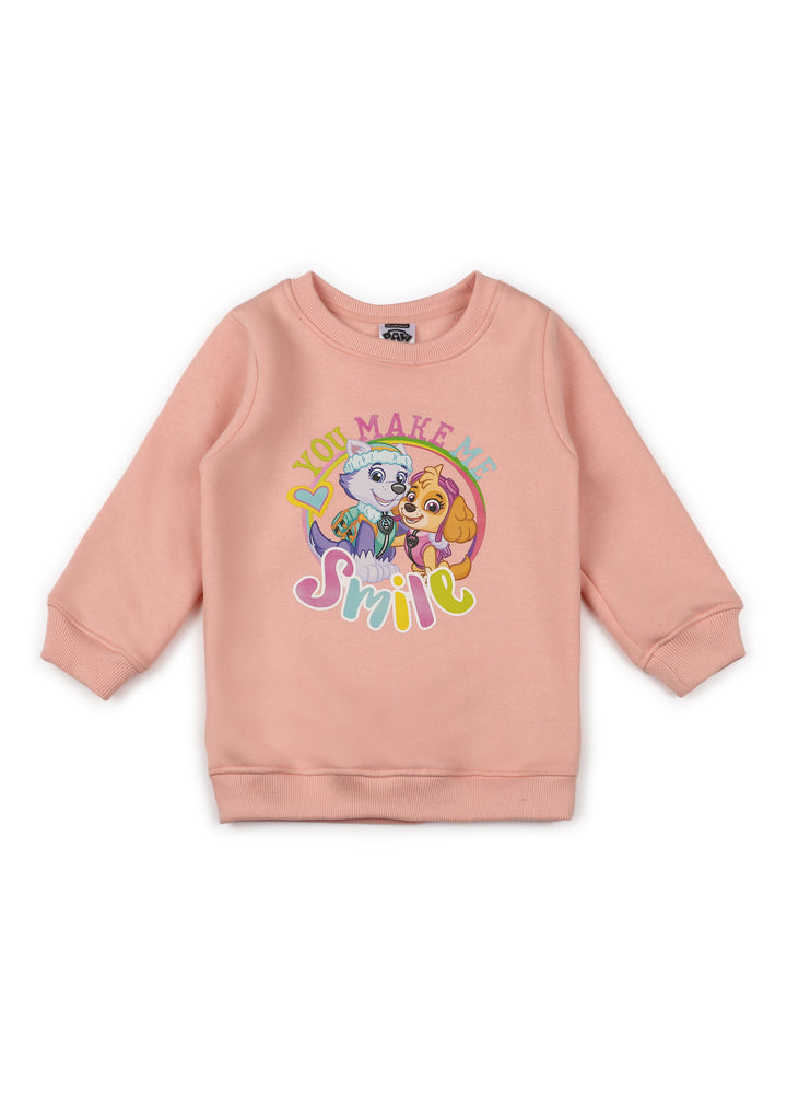 Paw Patrol Smile Print Cotton Fleece Kids Sweatshirt Set - Shopbloom