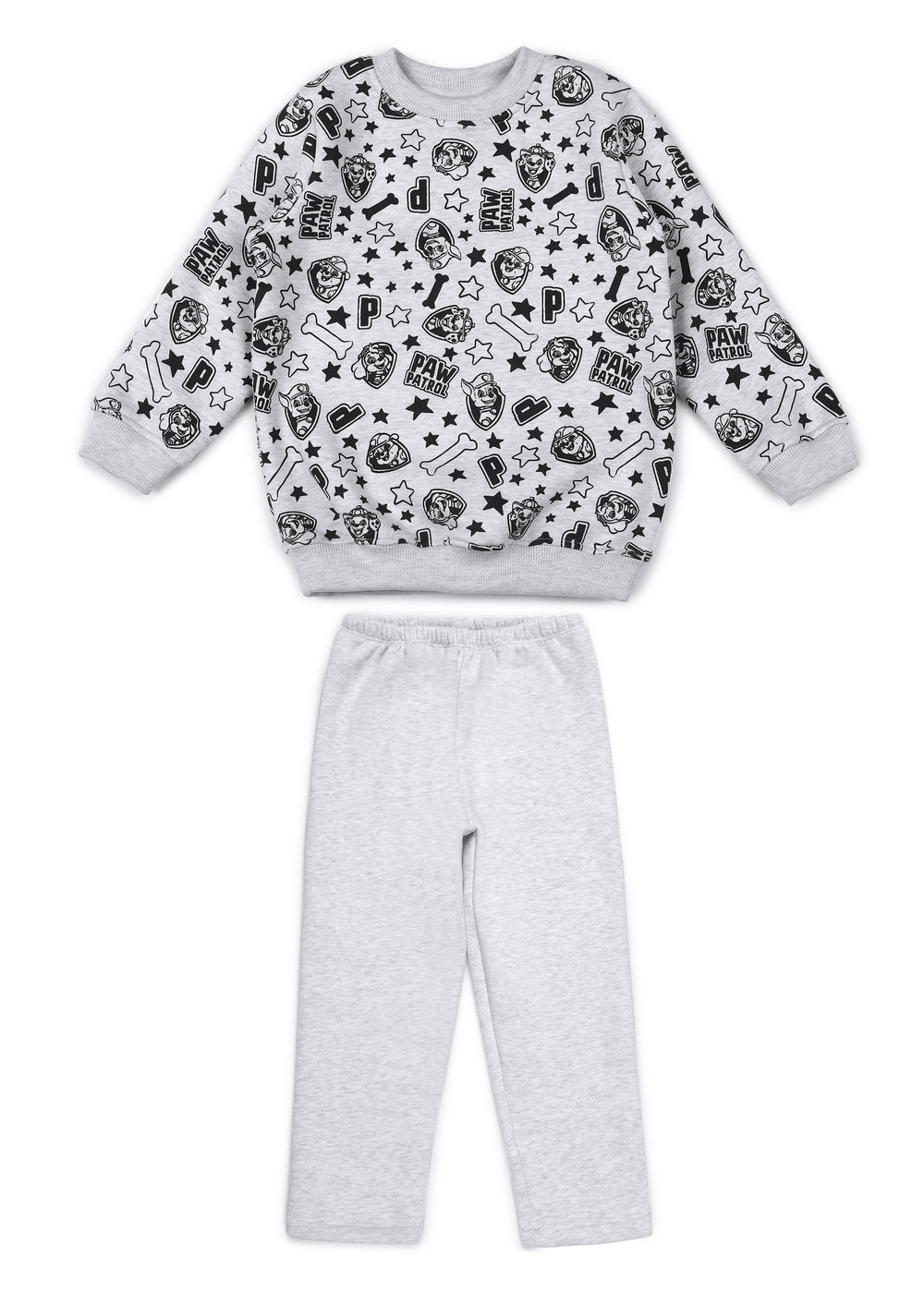 Paw Patrol Star and Bone Print Cotton Fleece Kids Sweatshirt Set - Shopbloom