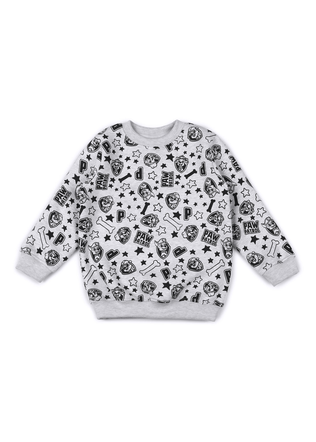 Paw Patrol Star and Bone Print Cotton Fleece Kids Sweatshirt Set - Shopbloom