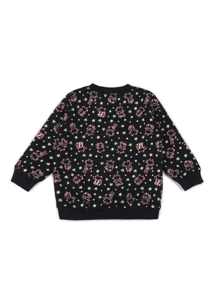 Peppa Glow In The Dark Cotton Fleece Kids Sweatshirt Set - Shopbloom