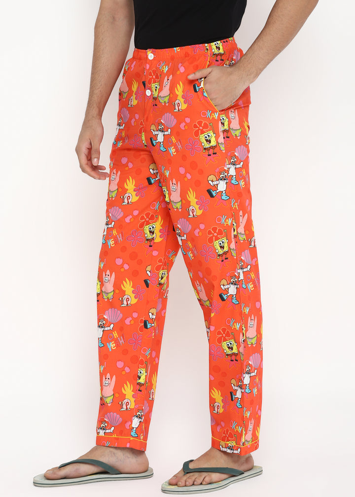 Spongebob Fun Print Men's Pyjama - Shopbloom