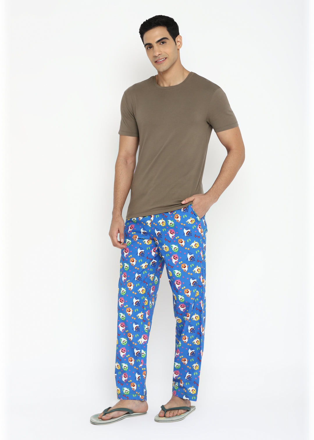 Baby Shark Blue Print Men's Pyjama - Shopbloom