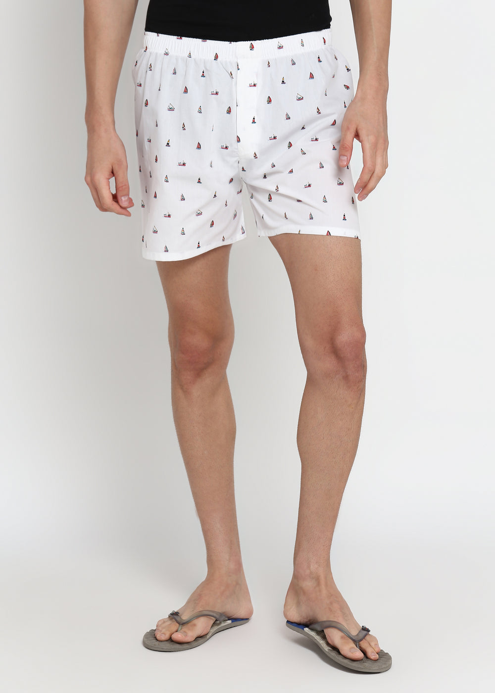 Small Ship Print Men's Boxer - Shopbloom