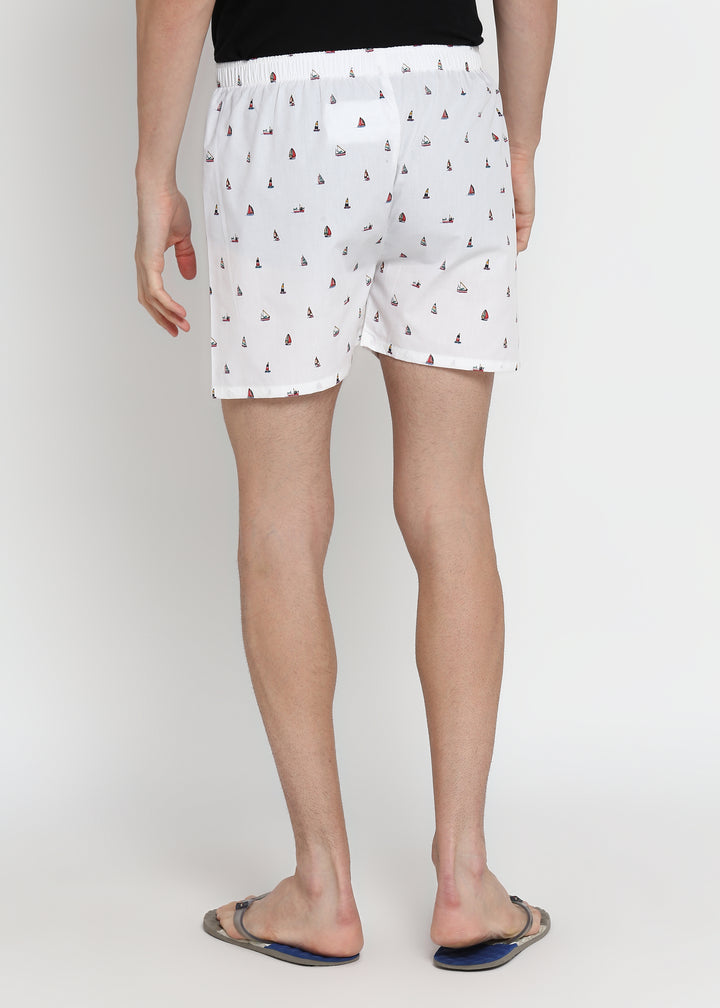 Small Ship Print Men's Boxer - Shopbloom