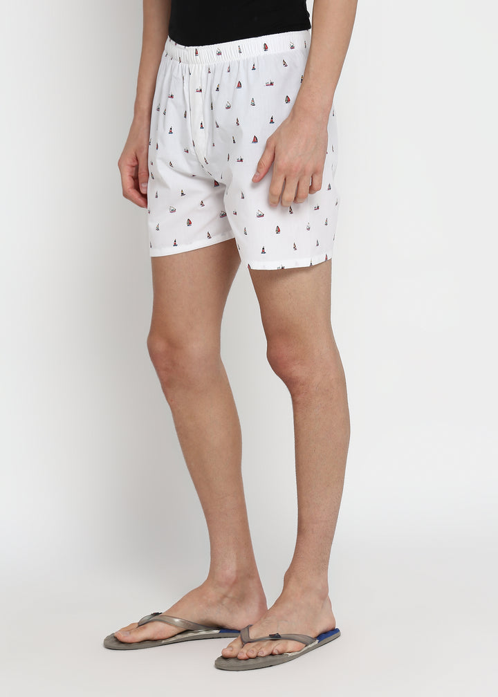 Small Ship Print Men's Boxer - Shopbloom