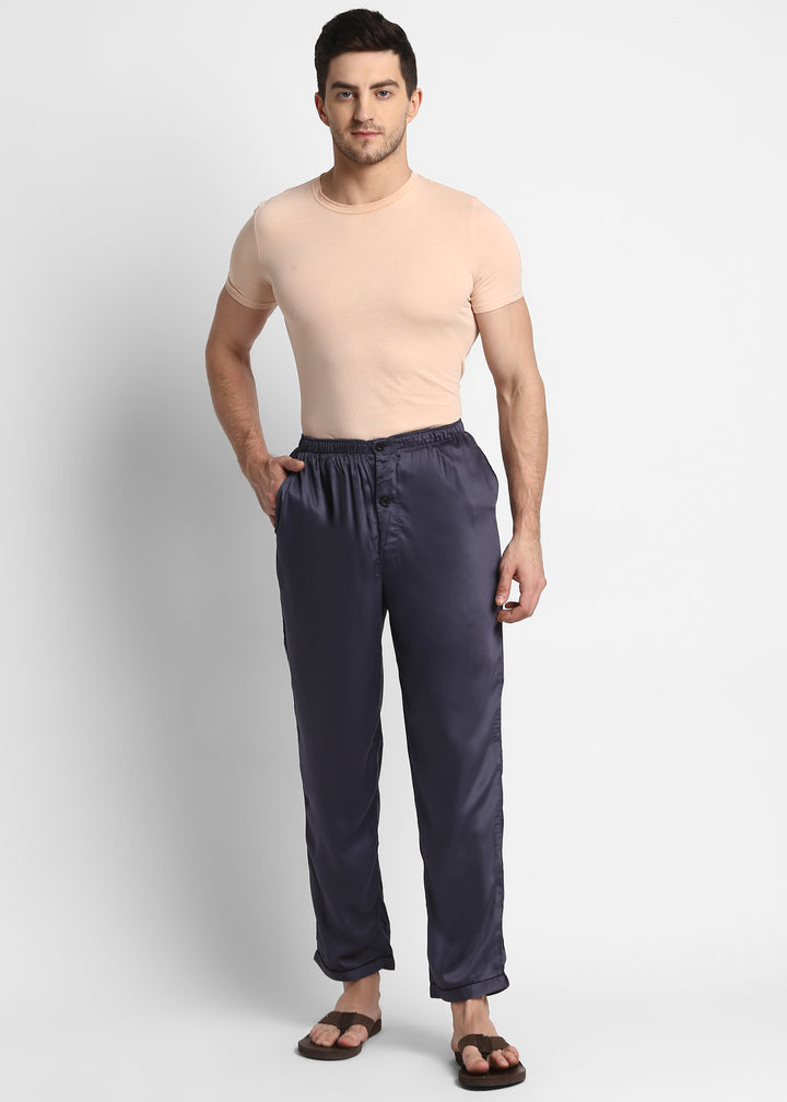 Ultra Soft Dark Grey Modal Satin Men's Pyjama Bottoms - Shopbloom