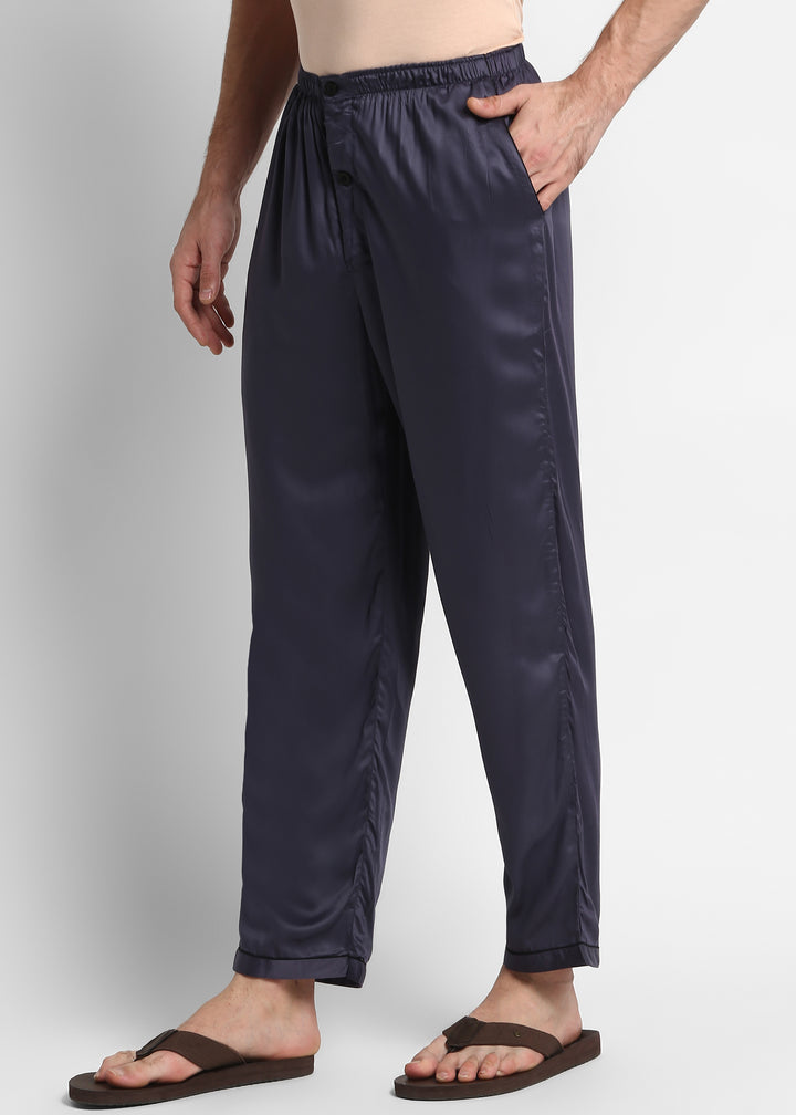 Ultra Soft Dark Grey Modal Satin Men's Pyjama Bottoms - Shopbloom