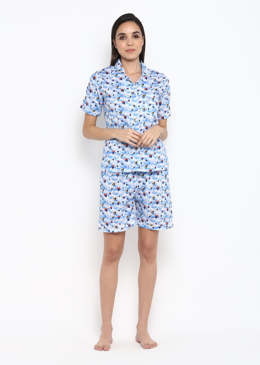 Parachute Print Shirt & Shorts Women's Set - Shopbloom