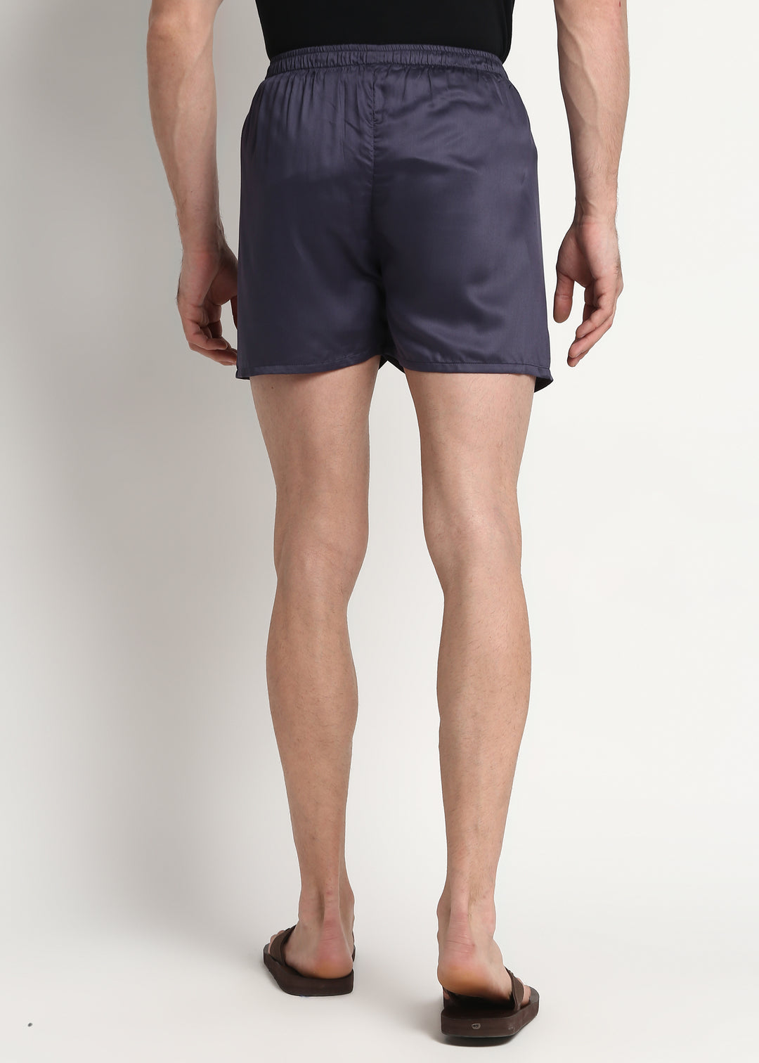 Ultra Soft Dark Grey Modal Satin Men's Boxer - Shopbloom