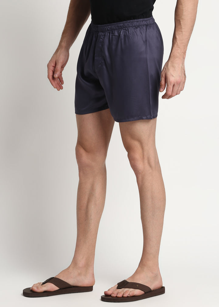 Ultra Soft Dark Grey Modal Satin Men's Boxer - Shopbloom