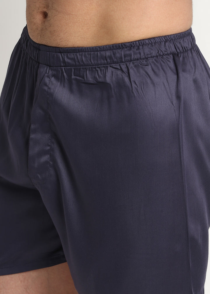 Ultra Soft Dark Grey Modal Satin Men's Boxer - Shopbloom