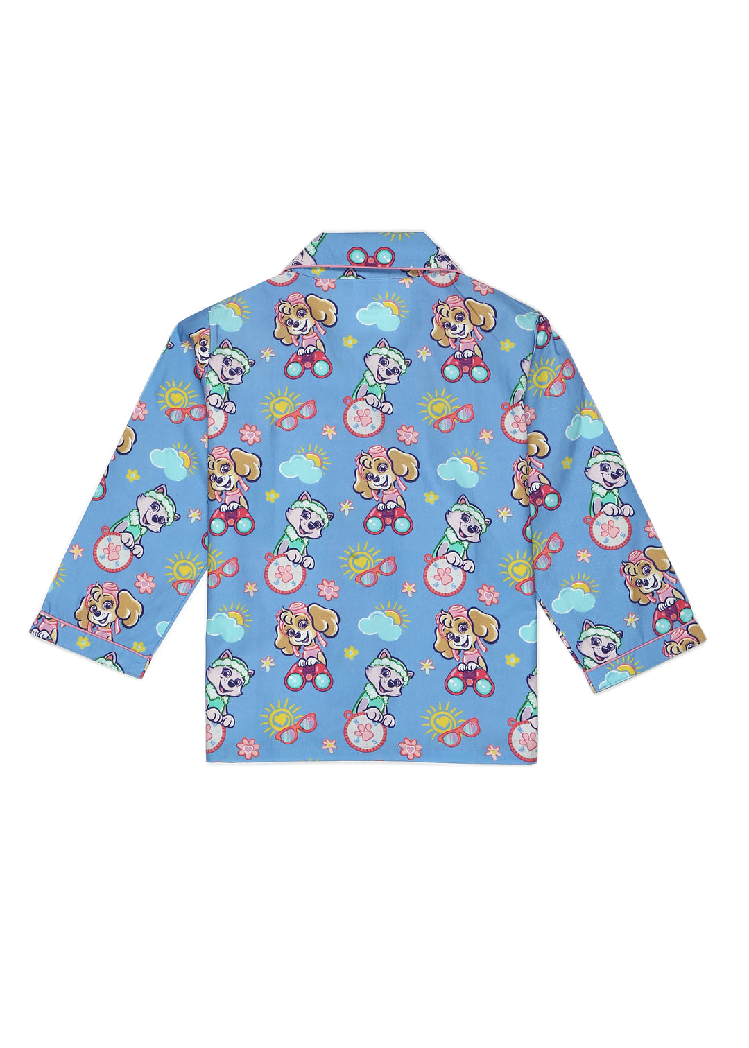 Paw Patrol Skype Print Long Sleeve Kids Night Suit - Shopbloom