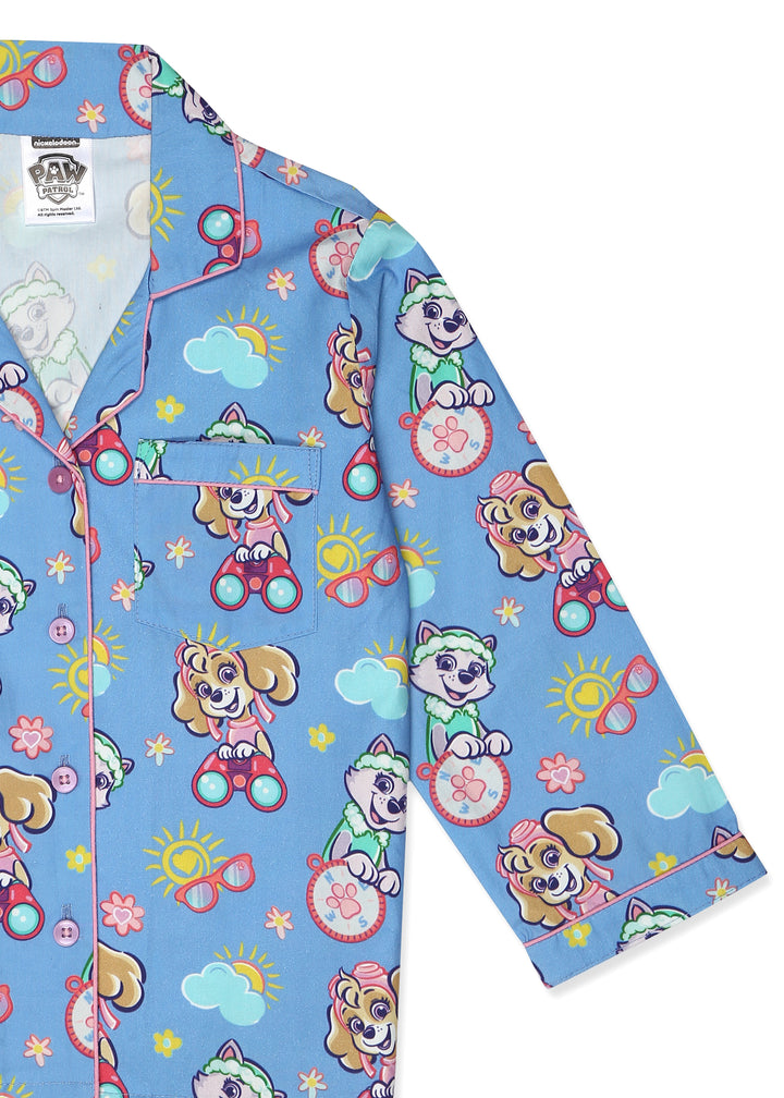 Paw Patrol Skype Print Long Sleeve Kids Night Suit - Shopbloom