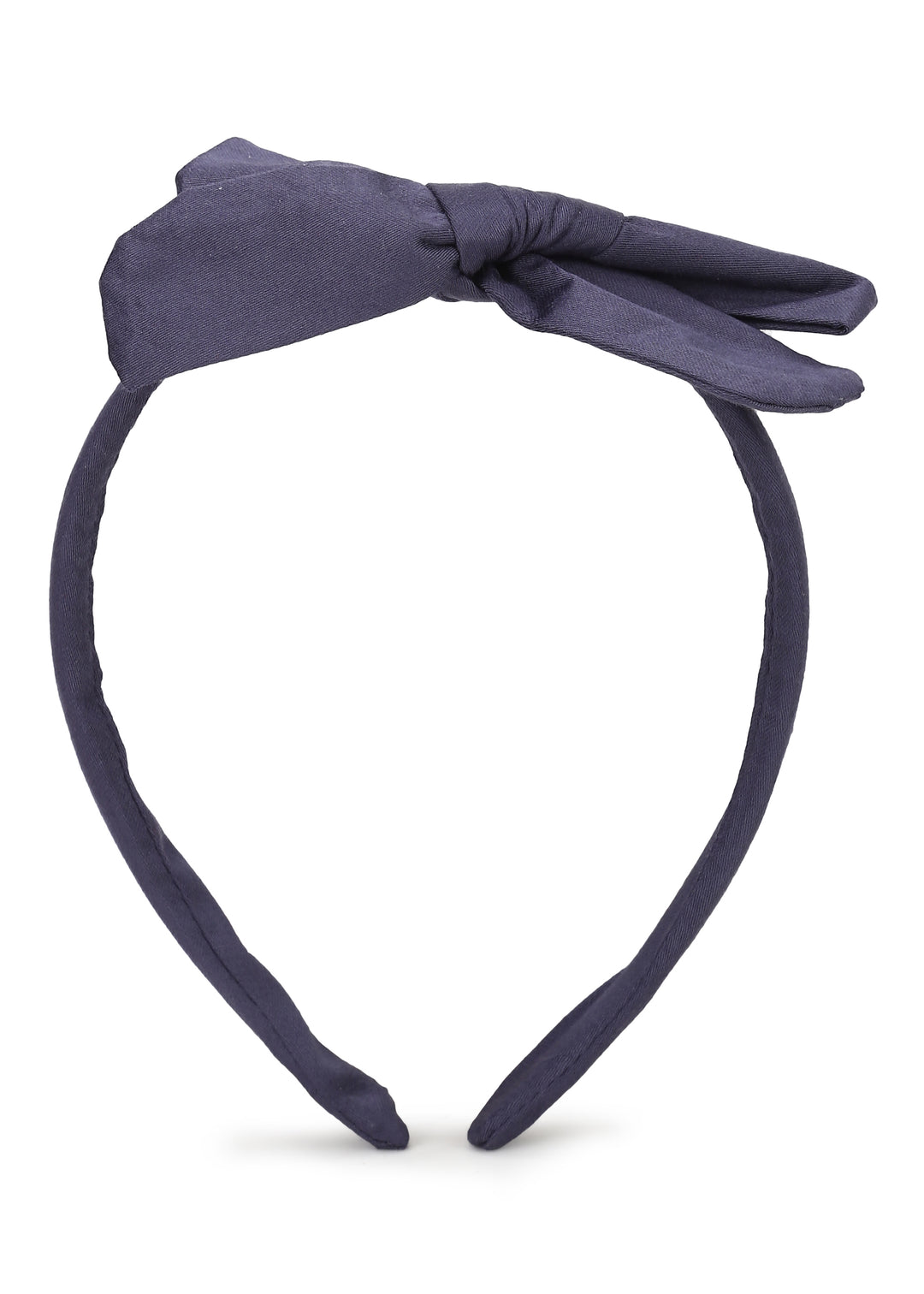 Dark Grey Modal Satin girl Hairband - Shopbloom