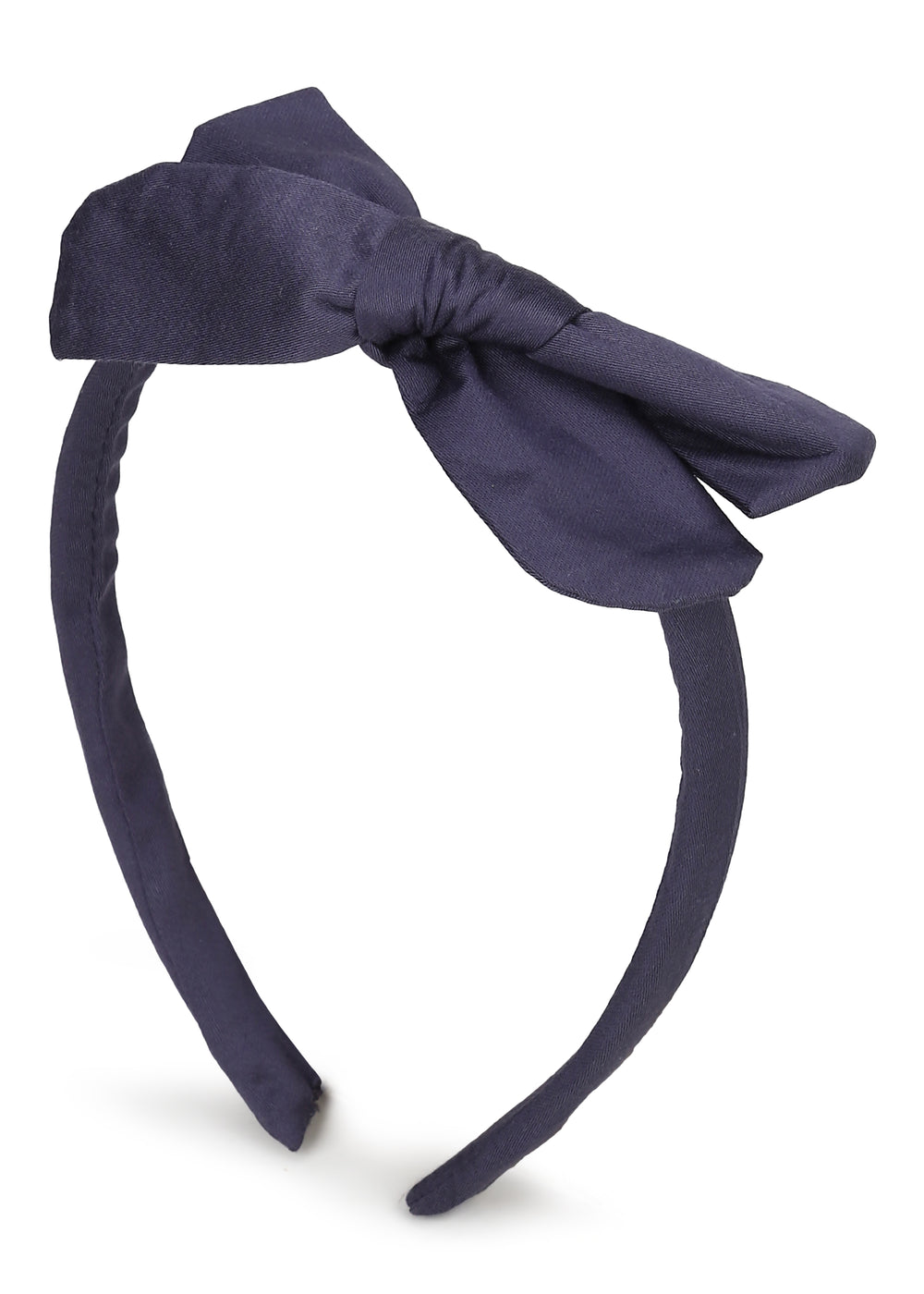 Dark Grey Modal Satin girl Hairband - Shopbloom