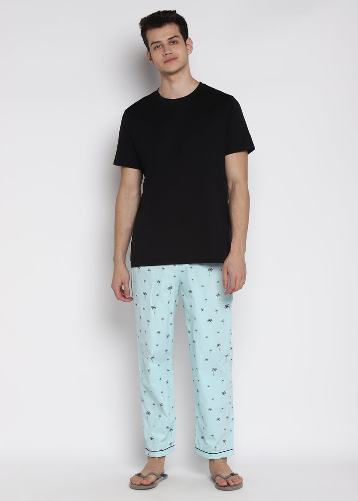 Palm Tree Print Pyjama Bottoms - Shopbloom