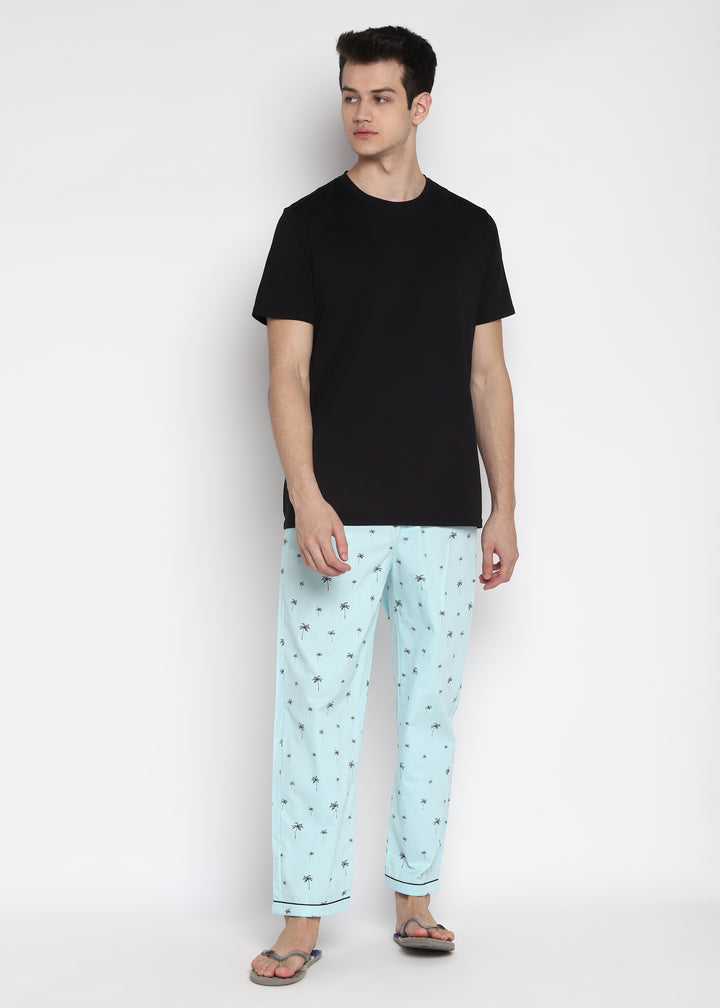 Palm Tree Print Pyjama Bottoms - Shopbloom