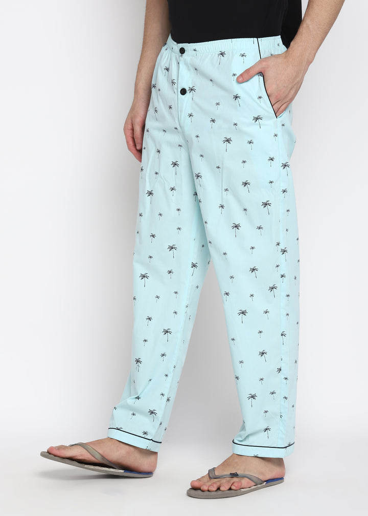 Palm Tree Print Pyjama Bottoms - Shopbloom