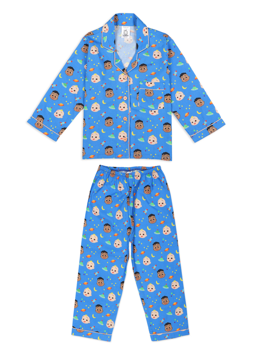 JJ and Cody Print Long Sleeve Kids Night Suit - Shopbloom